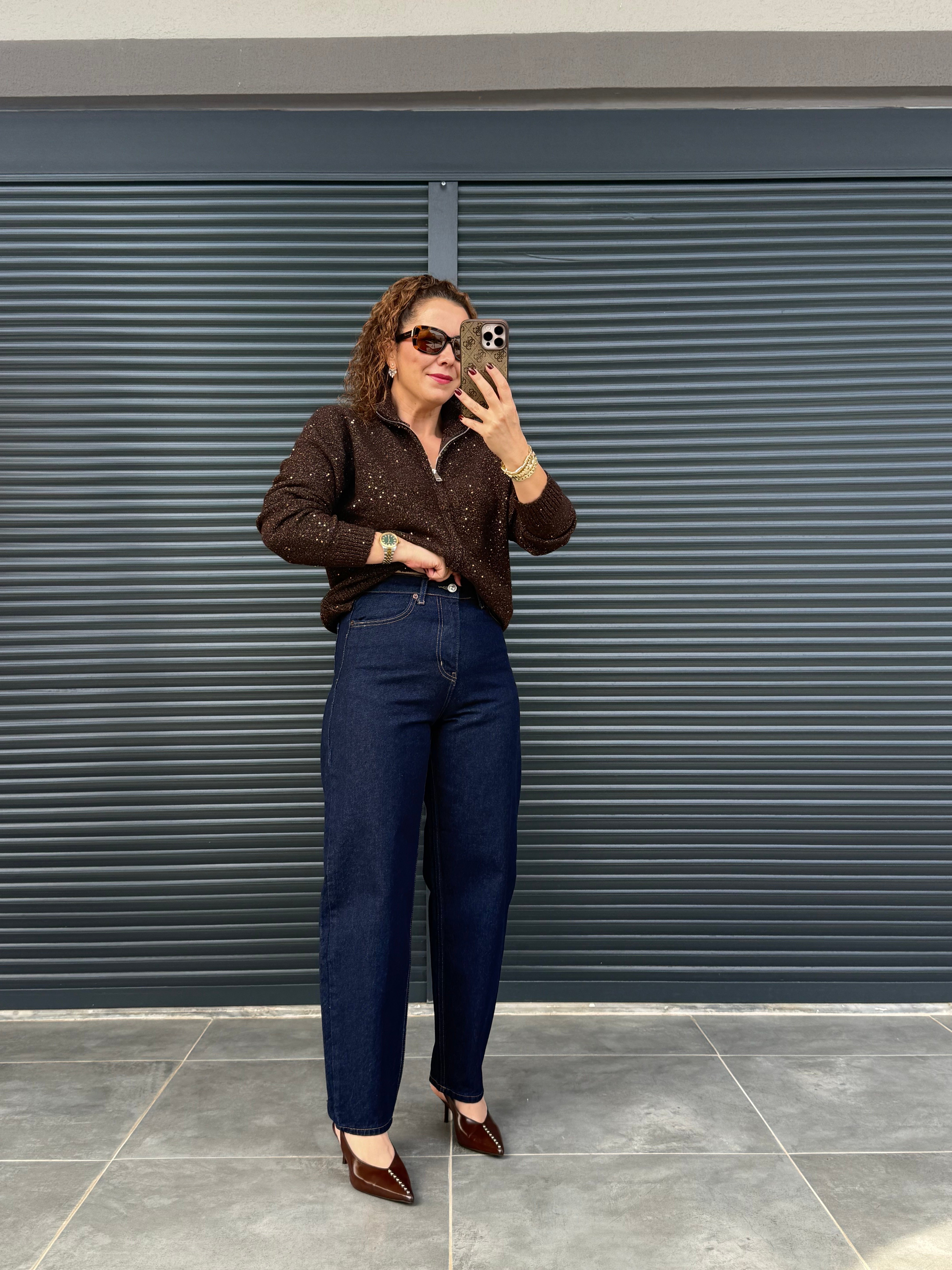 Premium Barrel Fit Jean Lacivert