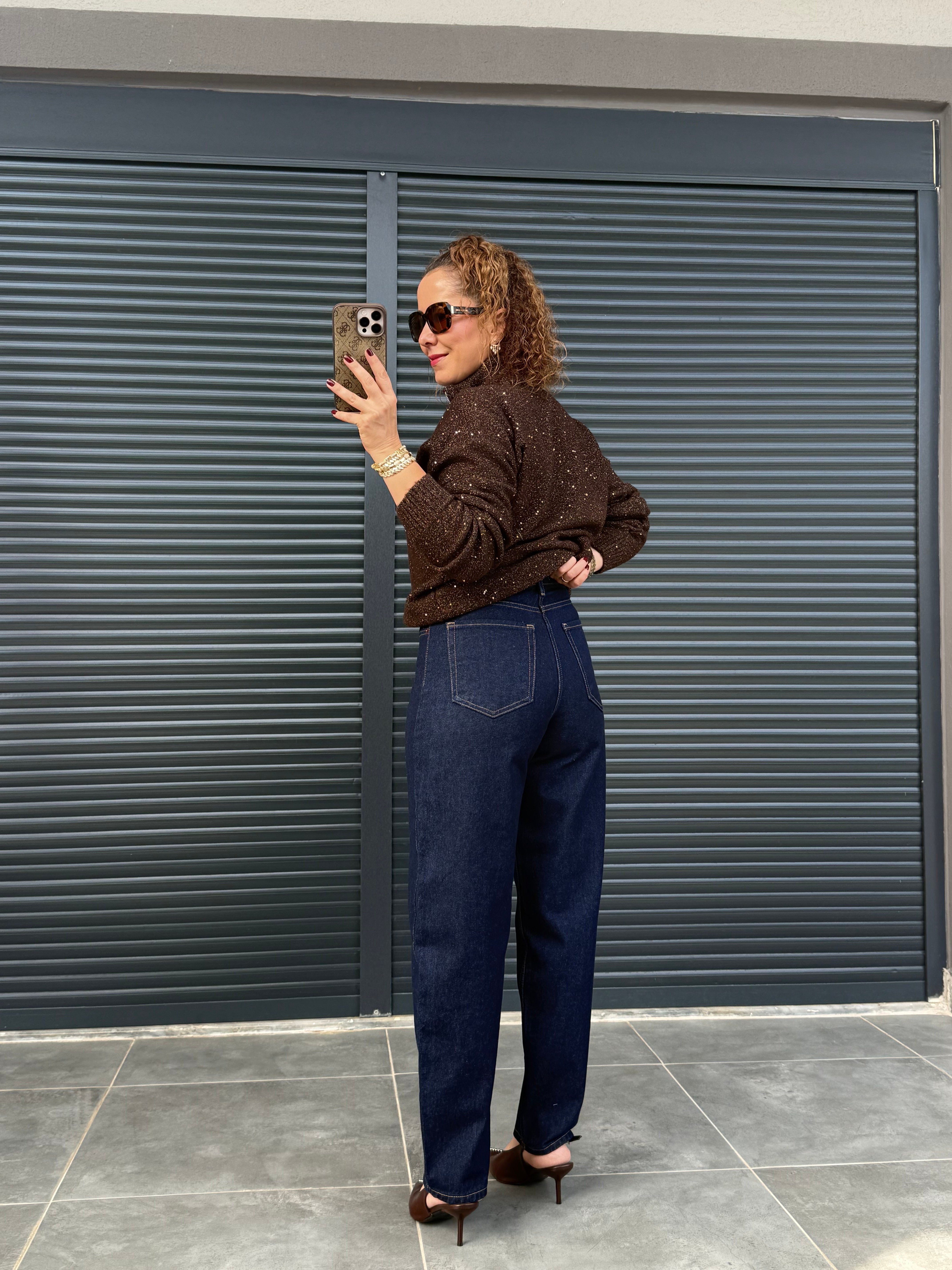 Premium Barrel Fit Jean Lacivert
