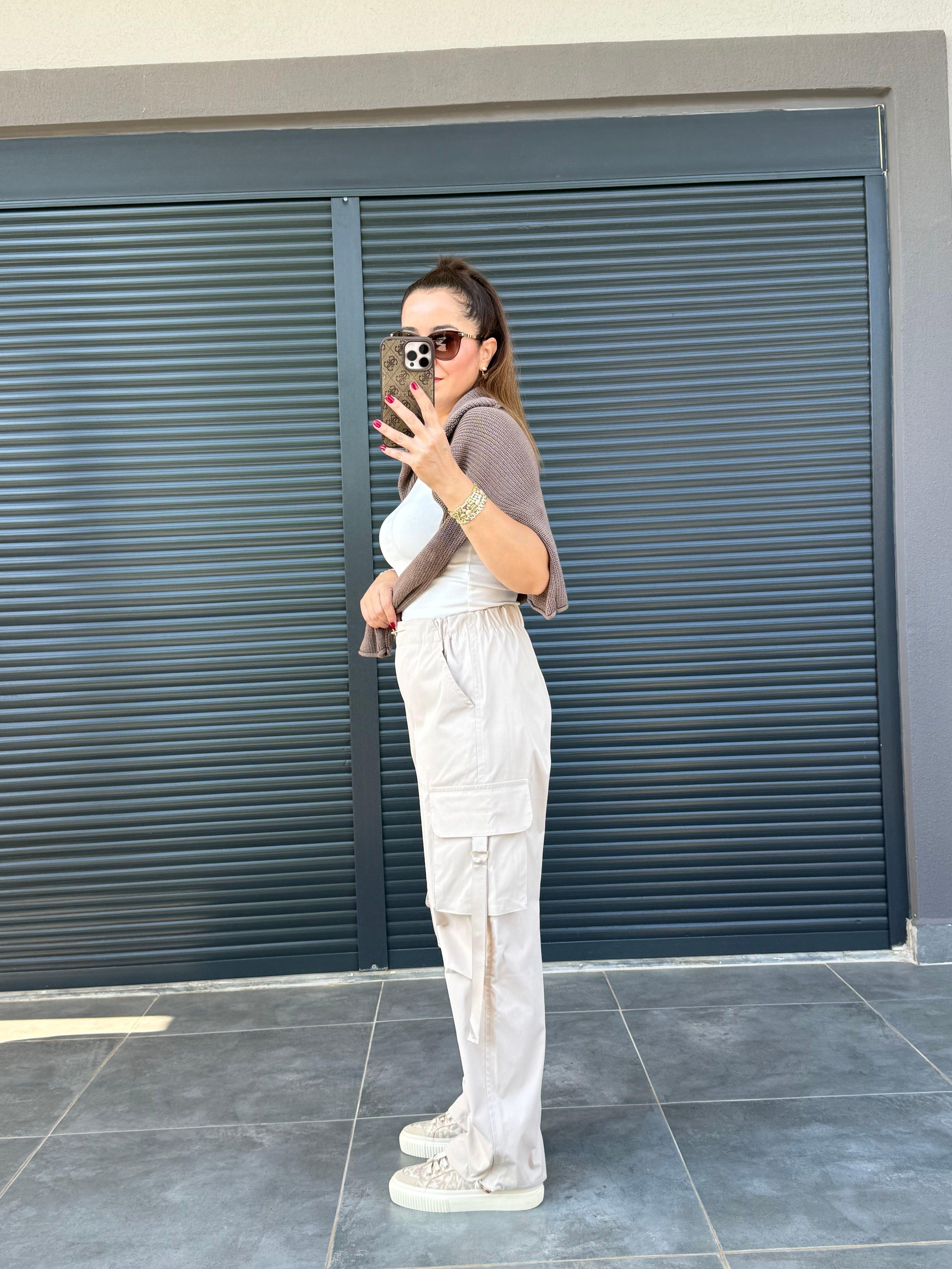Premium Kargo Pantolon Bej