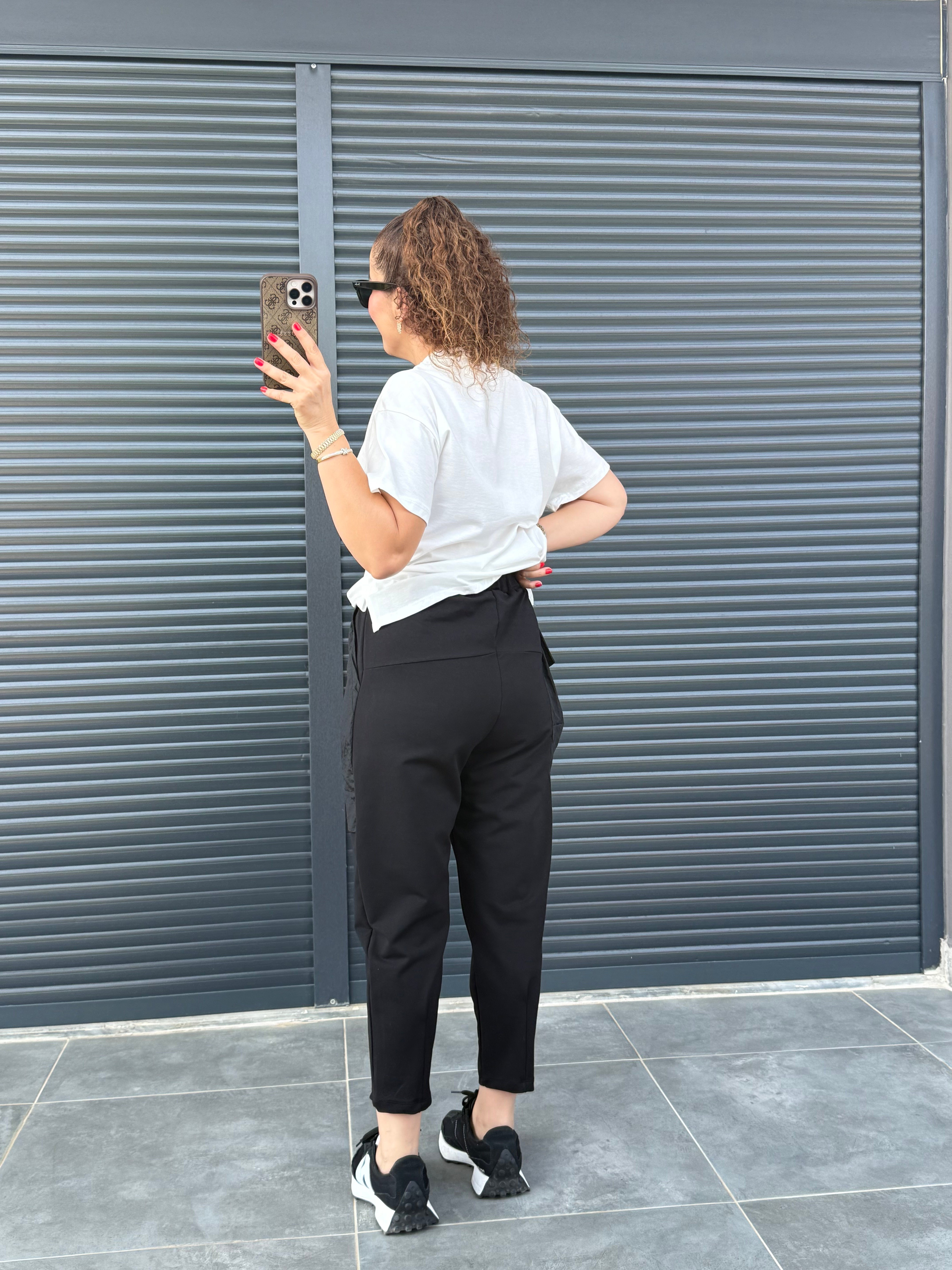 Premium Paraşüt Cepli Pantolon Siyah