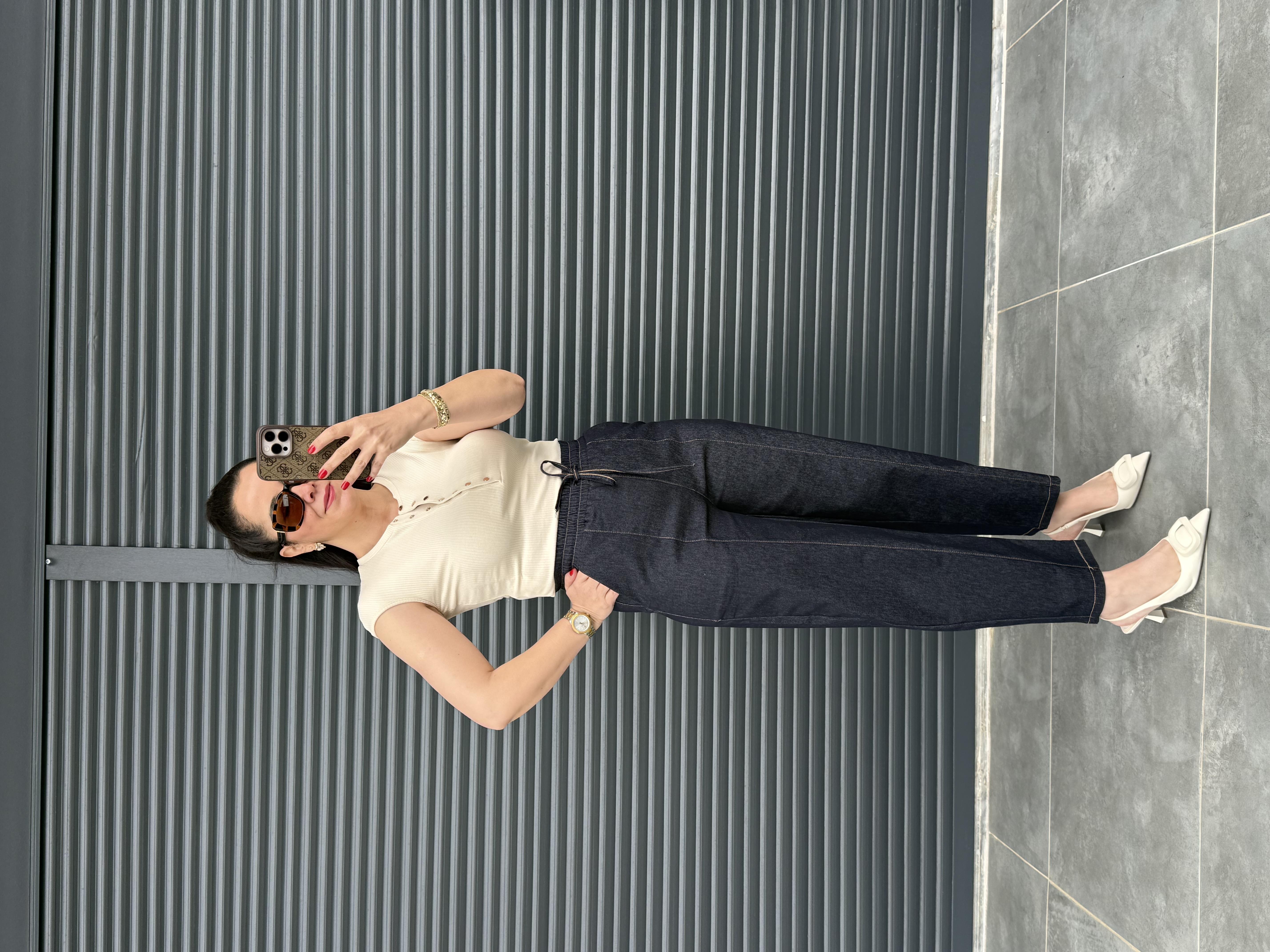 Şalvar Model Tensel Kot Pantolon