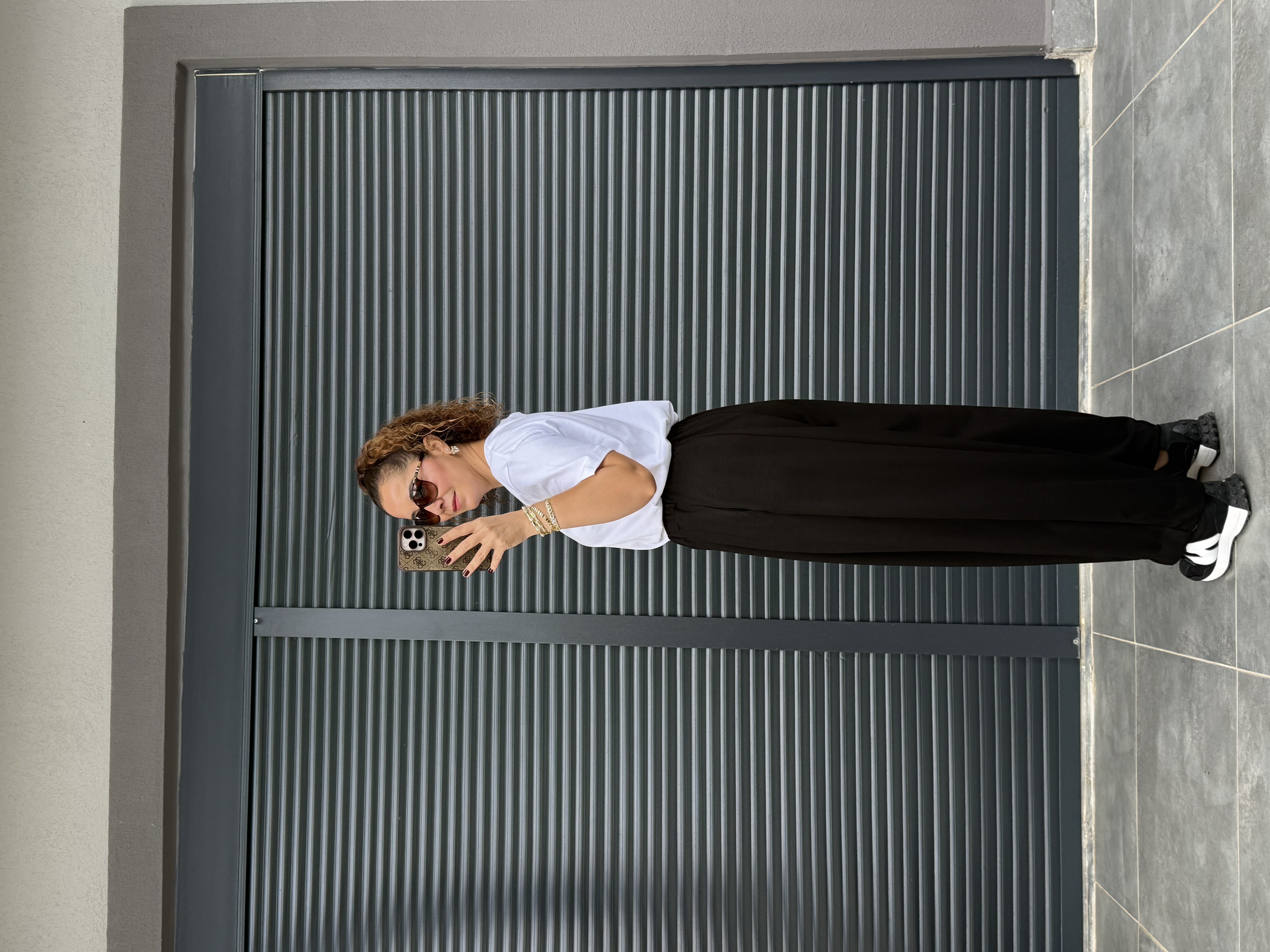 Siyah Biyeli Salaş Balon Pantolon