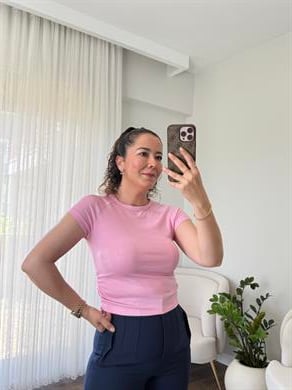  Yan Büzgülü Bluz Pembe