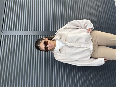 Bej Süet Bomber Ceket