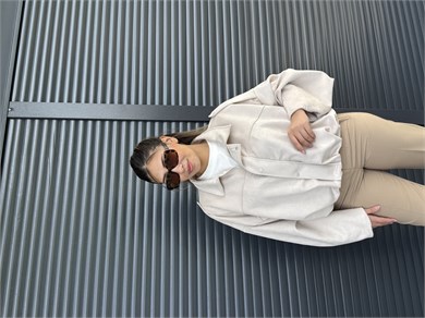 Bej Süet Bomber Ceket