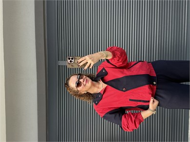 Bomber Ceketli İthal Takım Kırmızı