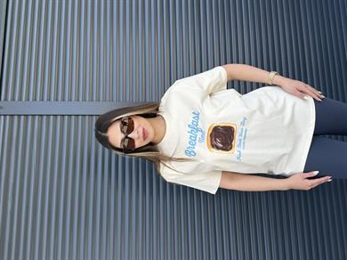 Çikolatalı Ekmek Baskılı T-shirt  Vanilya