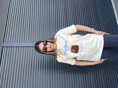 Çikolatalı Ekmek Baskılı T-shirt  Vanilya
