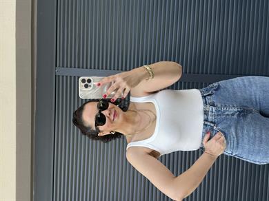 Dilvin Askılı Bodysuit  Ekru