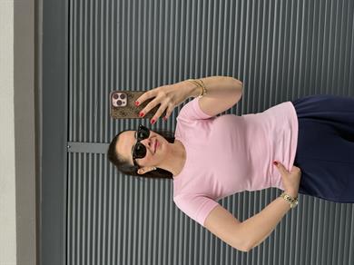 Dilvin Bisiklet Yaka Basic Bluz Pembe