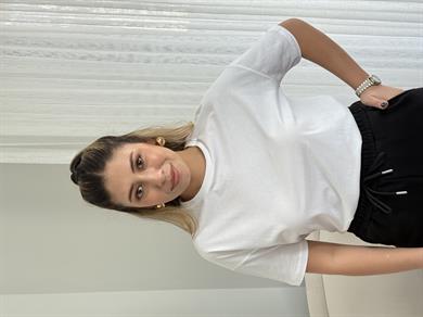 Dilvin Bisiklet Yaka Basic T-Shirt Beyaz