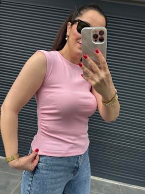 Dilvin Büzgülü Basic Bluz Pembe