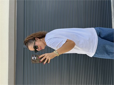 Dilvin Dekoratif Dikişli T-Shirt Beyaz