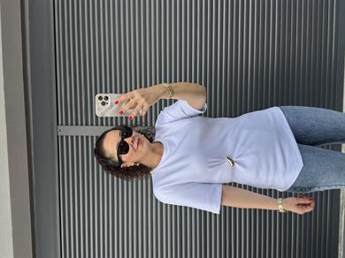 Dilvin Gold Aksesuar Detaylı T-shirt