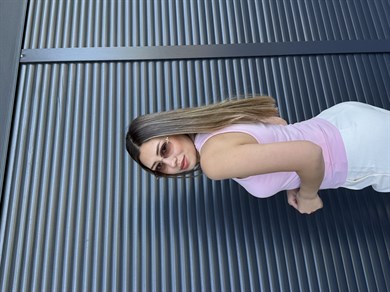 Dilvin Kalp Nakışlı Atlet Pembe