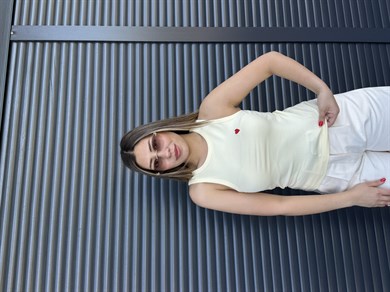 Dilvin Kalp Nakışlı Atlet Sarı