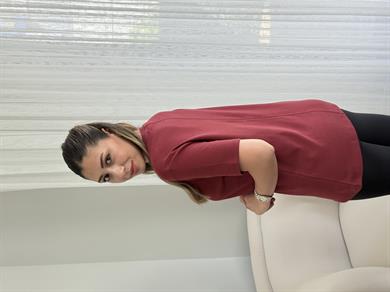 Dilvin Önü Dikiş Detaylı T-Shirt Bordo