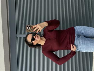 Dilvin Önü Düğmeli İnce Triko Bluz Bordo