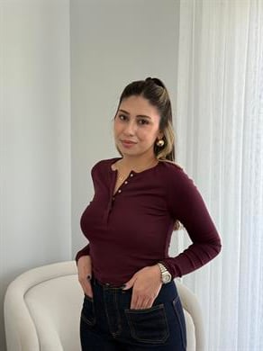 Dilvin Uzun Kollu Çıt Çıt Düğmeli Bluz Bordo