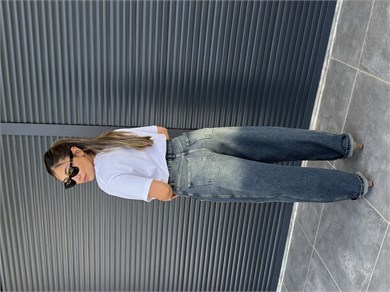 Dilvin Yanları Parçalı Balon Jean Tint