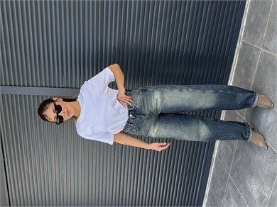 Dilvin Yanları Parçalı Balon Jean Tint
