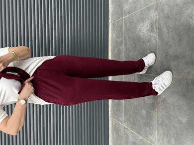 Fularlı Basic Takım Bordo