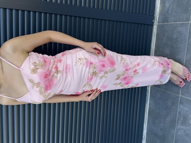 İçi Astarlı Tül Elbise Pembe