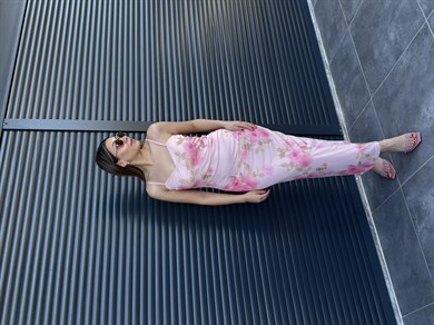 İçi Astarlı Tül Elbise Pembe