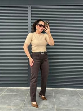 Karol Kemerli Brown Mom Jean 