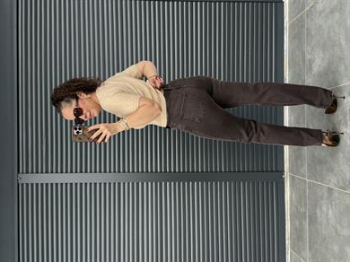 Karol Kemerli Brown Mom Jean 