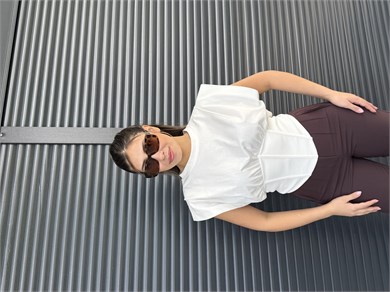Karol Korse Detaylı Bluz Beyaz