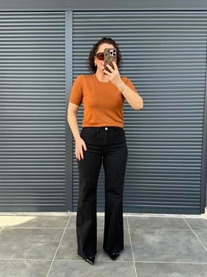 Karol Push Up İspanyol Jean Siyah