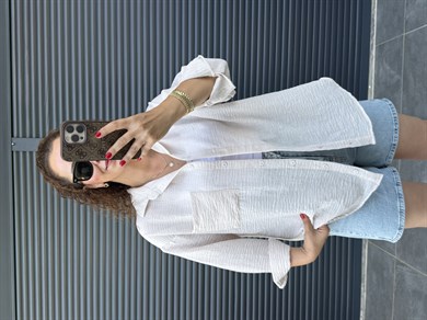 Keten Salaş Gömlek Taş