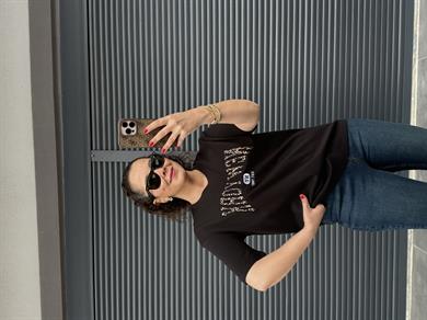 Leopar New York T-Shirt Siyah