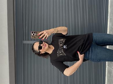 Leopar New York T-Shirt Siyah