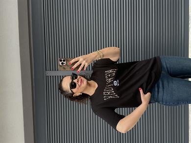 Leopar New York T-Shirt Siyah