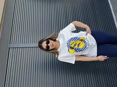 Limon Baskılı T-shirt Beyaz