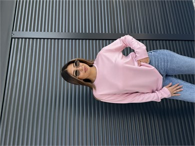 Modal Kumaş Uzun Kollu Basic Pembe