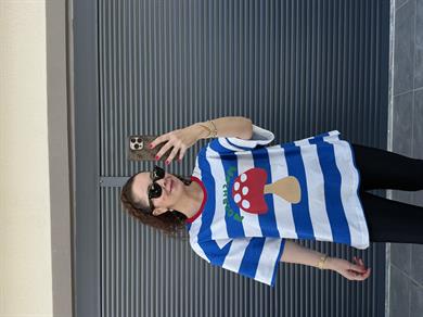 Mushroom Çizgili Oversize T-shirt