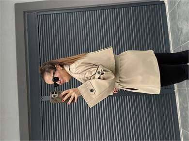 Premium Apoletli Trenç Camel