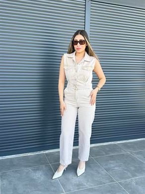 Premium Bej Denim Tulum
