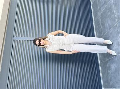 Premium Bej Denim Tulum