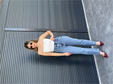 Premium Kalem Paça Toparlayıcı Boy Fit Jean Orta Mavi
