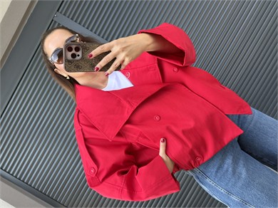 Premium Kırmızı Bomber Ceket