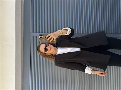 Premium Kolu Katlamalı Blazer Ceket