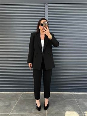 Premium Pantolon Ceket Takım Siyah