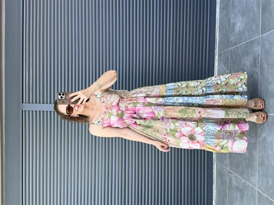 Premium Patchwork Desenli Elbise