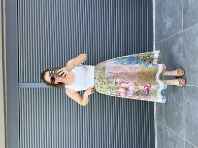 Premium Patchwork Desenli Etek