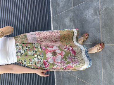 Premium Patchwork Desenli Etek