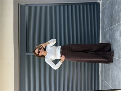 Premium Yumuşak Dokulu Denim Palazzo Acı Kahve